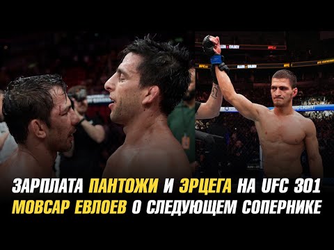 видео: Зарплата Пантожи и Эрцега за бой на UFC 301 / Мовсар Евлоев о следующем сопернике