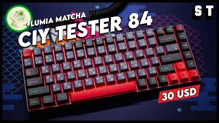 $30 CIY Tester 84 Budget Keyboard Kit - Lumia Matcha, GMK Dracula PBT | Samuel Tan