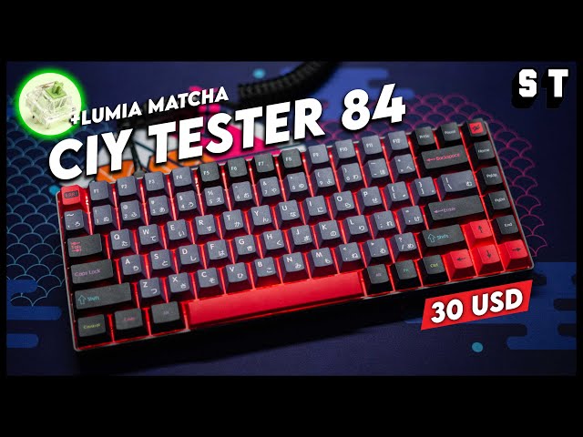 $30 CIY Tester 84 Budget Keyboard Kit - Lumia Matcha, GMK Dracula PBT