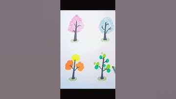 Hướng dẫn vẽ Cây Xanh đơn giản (How to draw trees)#drawing #shorts