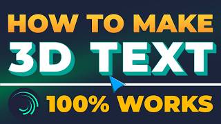 How To Make 3D Text in Alight Motion (𝟮𝟬𝟮𝟲) | 100% WORKS | NO Yapping, To The Point! | FAST & EASY