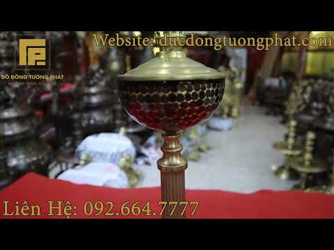Video Đèn dầu cattut.Đèn dầu cỡ lớn mẫu cổ xưa | Đồ đồng Nam... - youtube