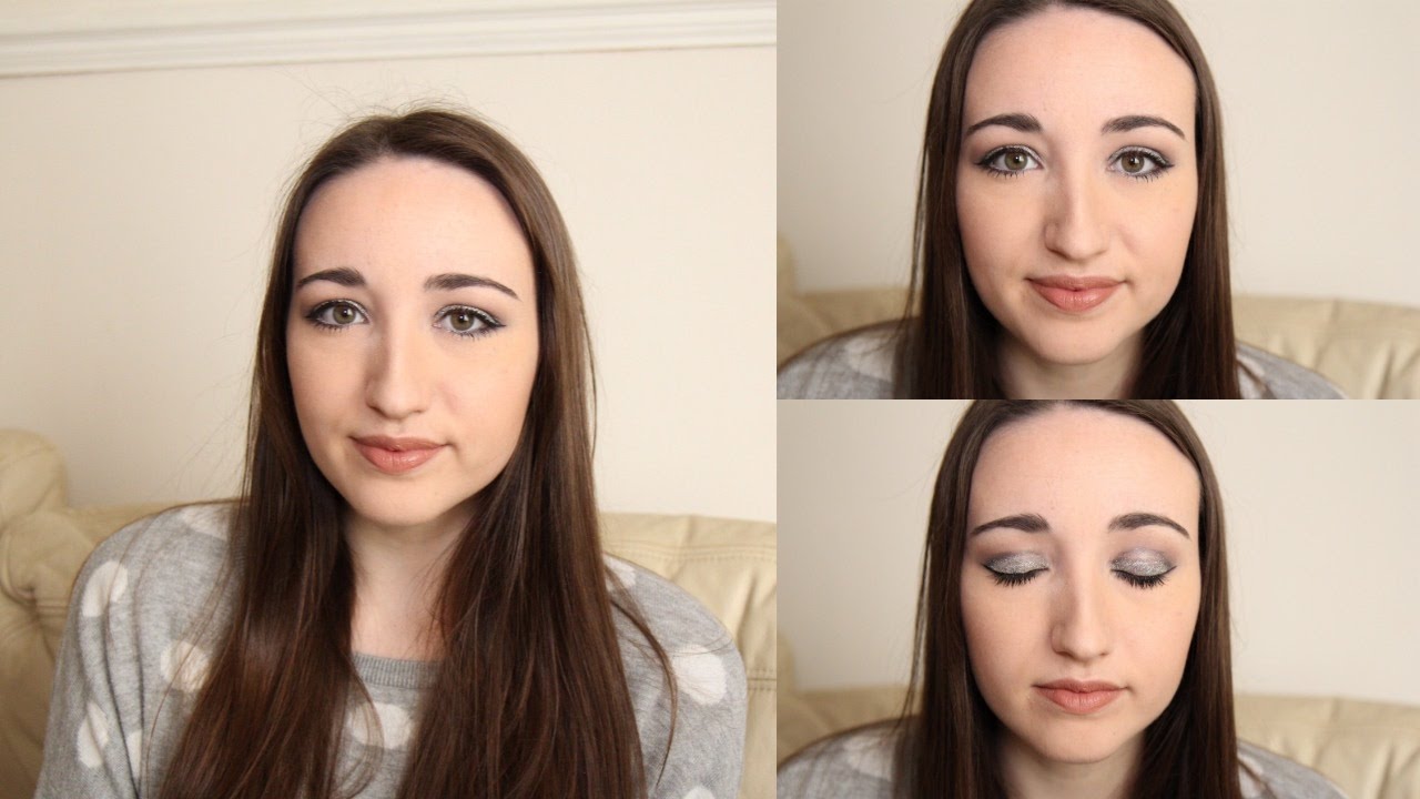 New Year's Eve Silver Glitter Makeup Tutorial | 2016 - YouTube