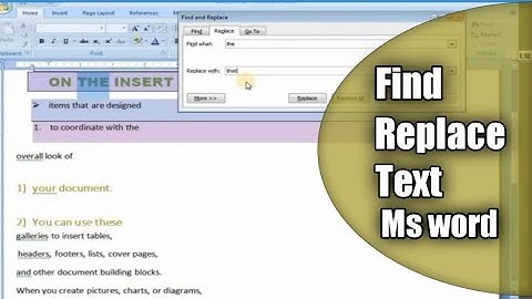 Find and Replace Text in MS Word _-_ Class 6 _-_ Begginners