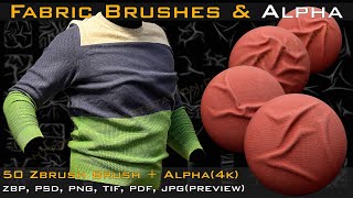 50 Brushes Alpha Compression Folds Vol 01