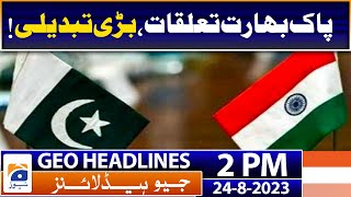 Geo Headlines 2 PM | High-level flood persists in Sutlej River as deluge enters Vehari | 24 Aug 2023