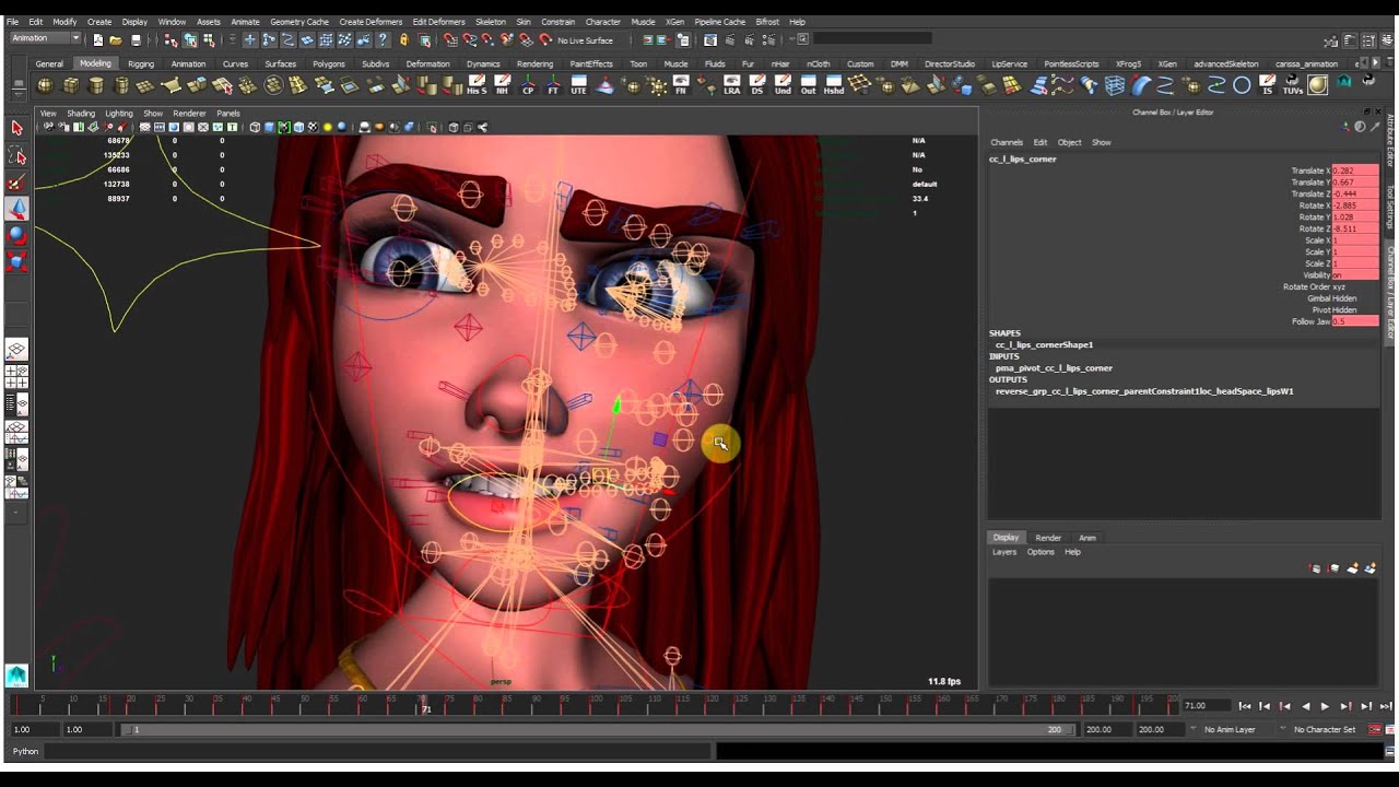 how to edit facial rigs