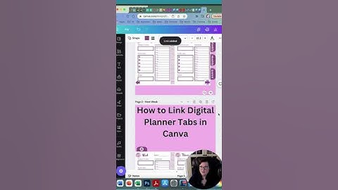 How to Link Digital Planner Tabs in Canva | Crafty Becky Short Tutorials #4