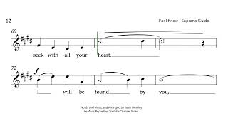 Download Lagu For I Know | Soprano Guide | Arranged by Kevin Memley MP3