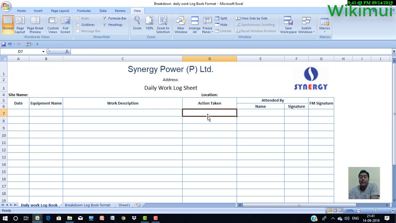 microsoft-excel-how-to-make-a-work-log-sheet-youtube