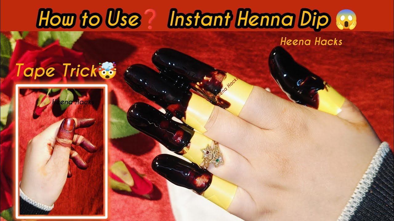 How to Use instant henna dip box 😱/ Instant red mehndi finger tip / Mehndi trick / bridal  मेहंदी 👰