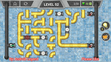 Pipeline Level 52 All 3 stars By Pixign, Android Solution