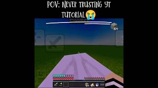 POV: Never Trusting YT Tutorial😭 | Legend Boy XD🎮 | #minecraft #ytshorts #shortfeed #ytshortsviral