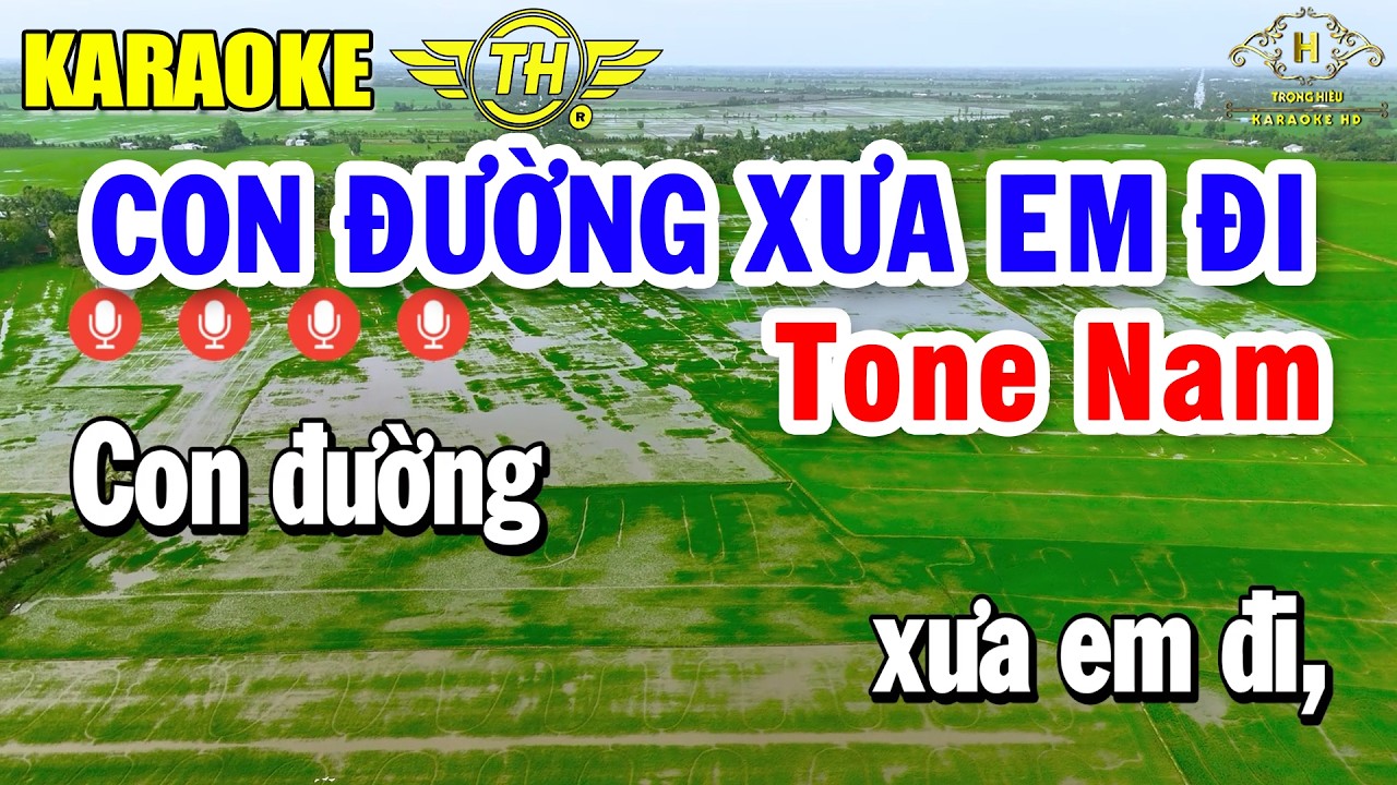 Con Đường Xưa Em Đi Karaoke Tone Nam ( Bm ) Nhạc Sống Dễ Hát | Trọng Hiếu