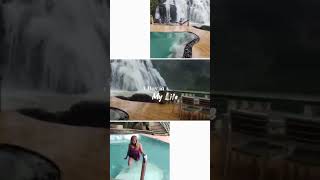 #fyp #travel #pool #waterfall