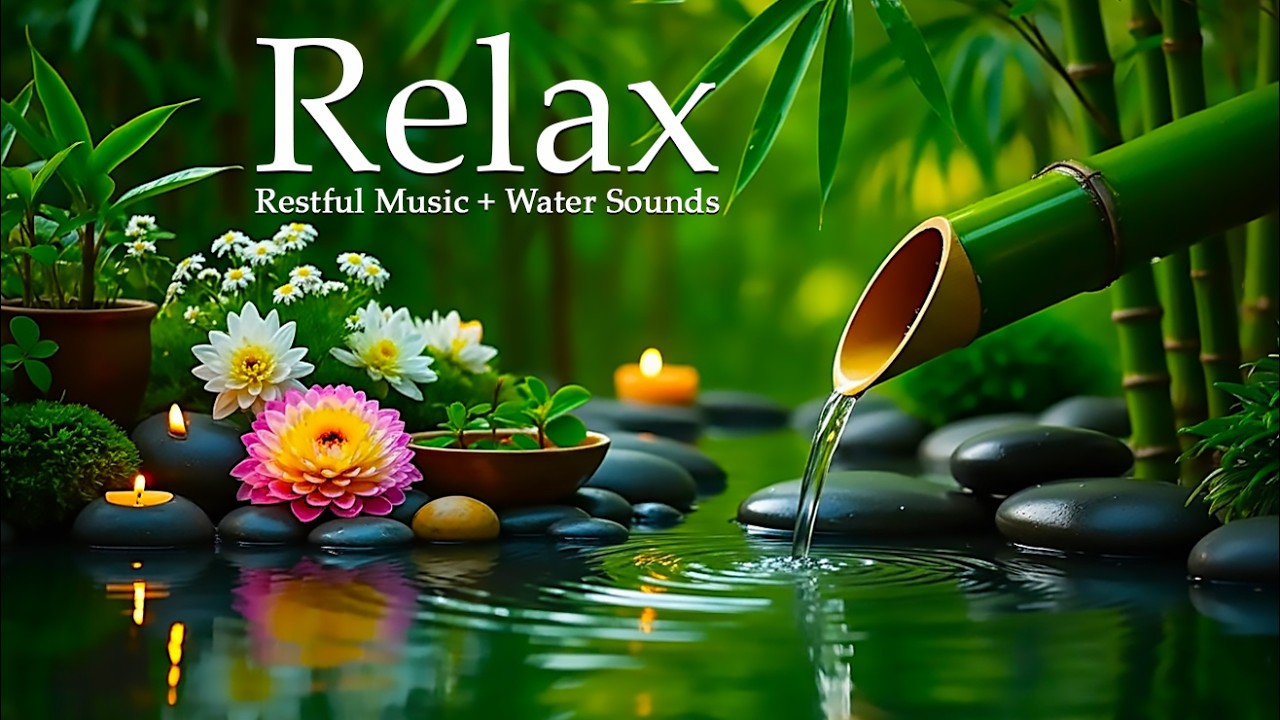 Soothing Relaxation Music with Bamboo Water 🌿 Meditation and Yoga