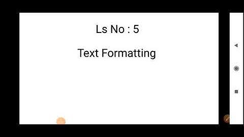 Std :V Ls no :5 Text Formatting