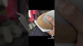 Handmade hiking shoes manufacturing process. 90-years-old korean shoe making factory #shoe#handmade