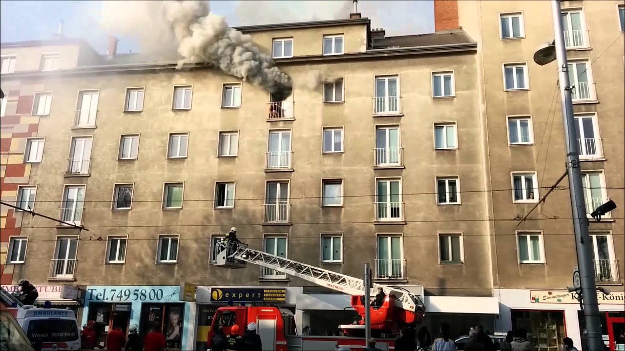 Wohnungsbrand in Wien Simmering 07.04.2014