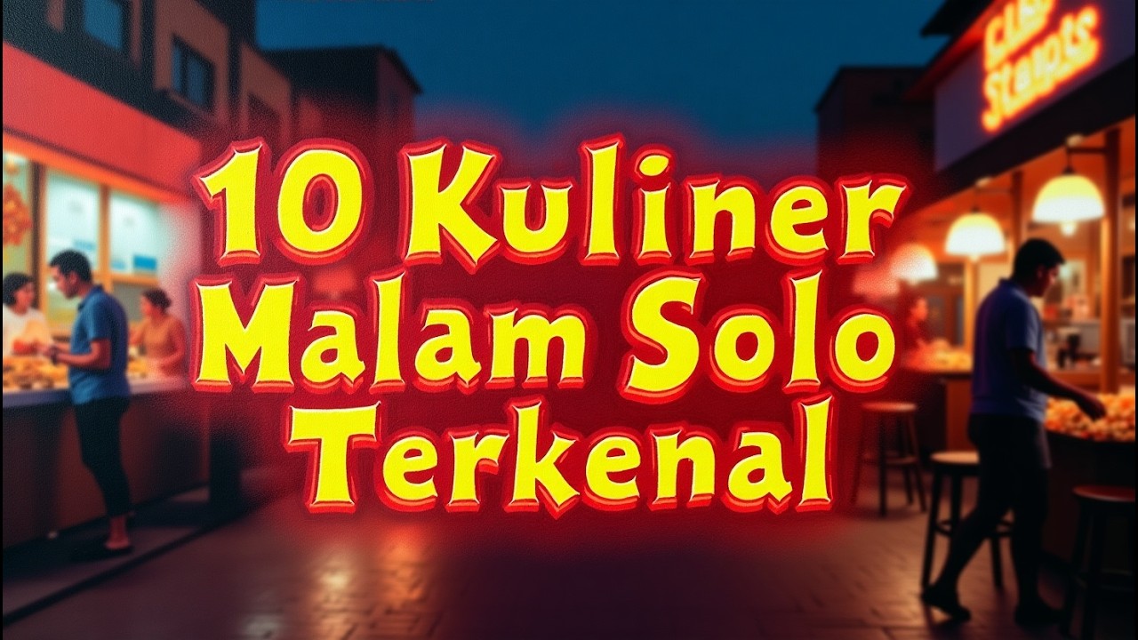 WAJIB DIJAJAL! 10 Kuliner Malam solo Terkenal