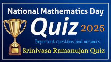 National Mathematics day quiz in English 2025 | Srinivasa Ramanuja Quiz
