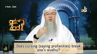 Does Cursing, using bad words (Profanity) break your wudu - Assim al Hakeem