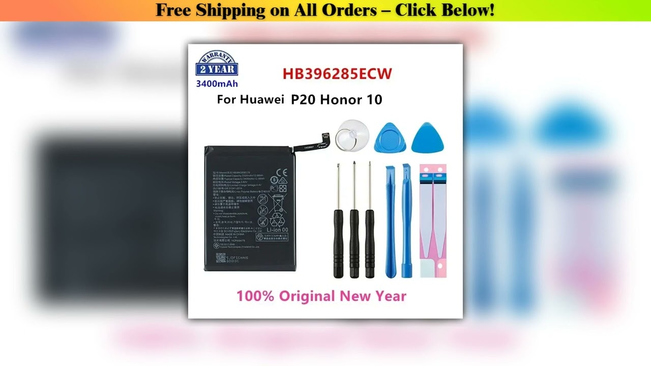 Hot Picks 100% Orginal HB396285ECW 3400mAh Battery For Huawei P20 Honor 10 COL-AL00 COL-AL10 COL-TL