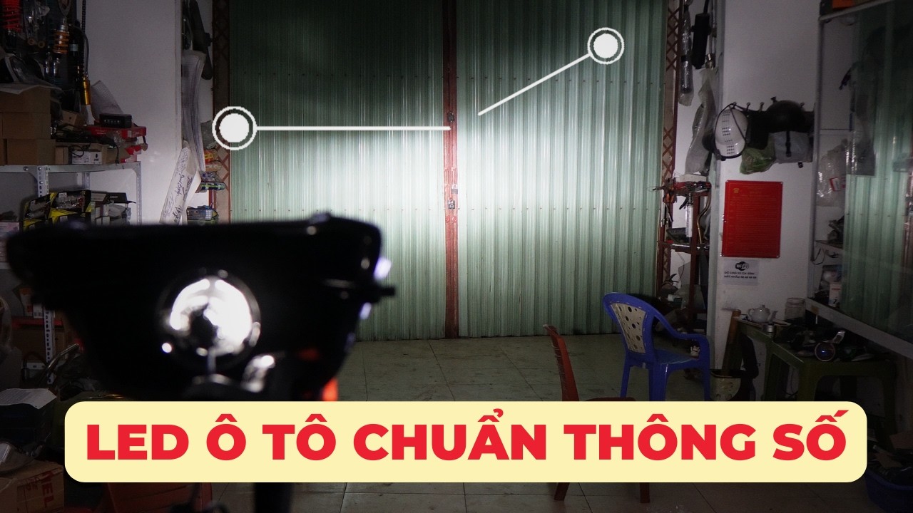 Đèn LED T6 60W cho ô tô: Sáng bám đường, không chói xe ngược chiều