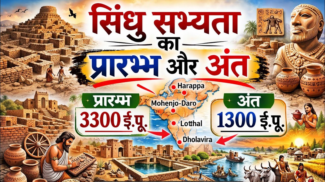 सिंधु सभ्यता का आरम्भ और अंत पूरा विस्तार सभी प्रतियोगिता परीक्षा के लिए महत्वपूर्ण #fastjob #job