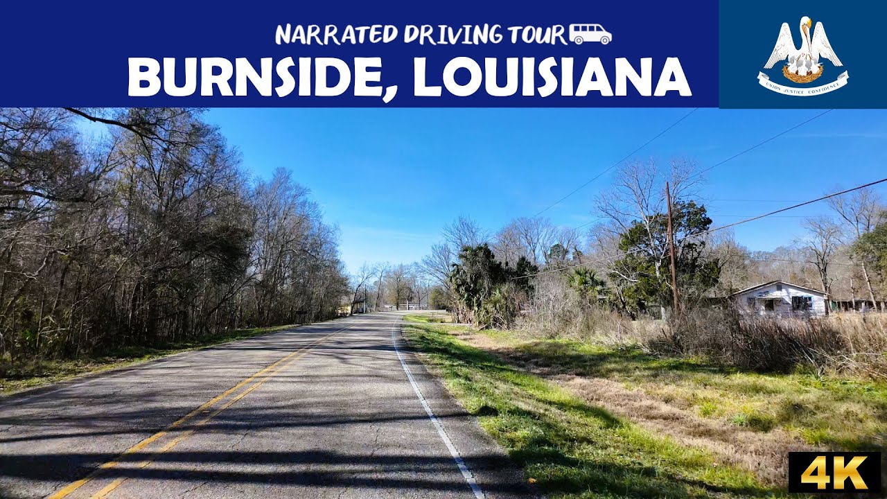 🚗 Бернсайд, Луизиана 🚗 4K Drive