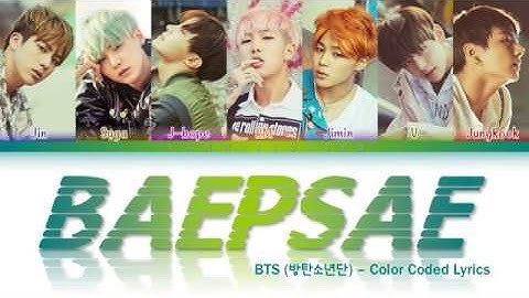 BTS (방탄소년단) – Baepsae (Try-Hard/Silver Spoon (뱁새)) [Color Coded Lyrics Han/Rom/Eng]