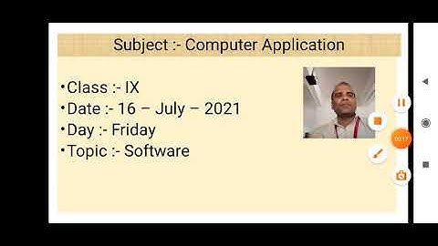 Class IX Computer Application 16 07 2021 By Mr  Praveen Singh