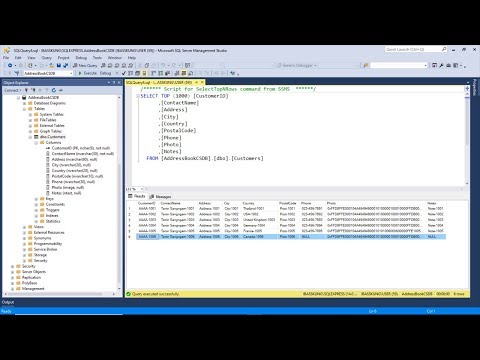 SQL Server 2017 : How to Create a new Database for Address Book Program