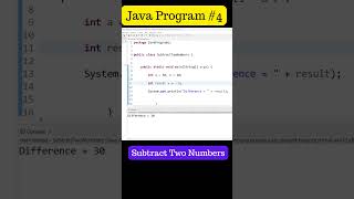Information Java Program #4 Subtract Two Numbers News