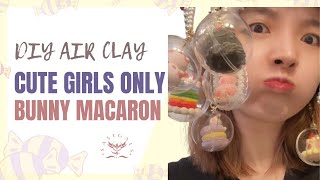 DIY Craft Idea | How to Make a Cute Fake Bunny Macaron Out of Super Light Air Clay?