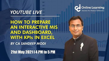 How to Prepare an Interactive MIS and Dashboard, with KPI