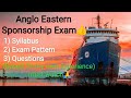 Anglo Eastern Sponsorship Exam Full Explanation,with Questions👍