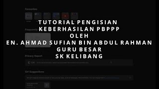 Tutorial Pengisian Keberhasilan PBPPP