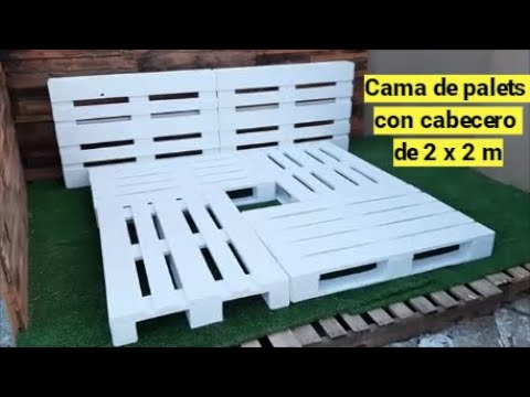 Base cama 150, Estructura Cama 150, con palets de madera