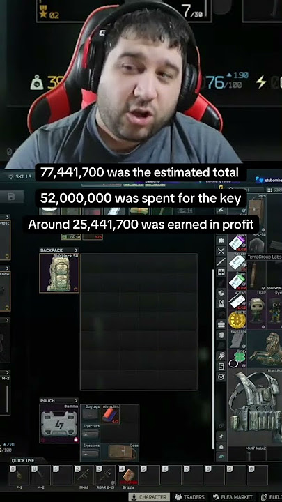 Escape from tarkov: we made this much after using a full marked dorms key