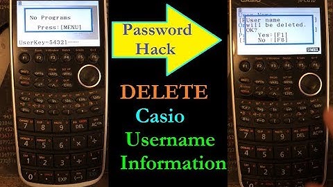 HACK - How to Get Password for Casio Graphing Calculator CG 10 20 50