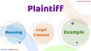 Plaintiff Meaning Legal Context & Example Legal Terms Simplified @LawMint