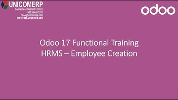 Odoo 17 Functional Training | HRMS | Employee Creation | Odoo 17 Enterprise version