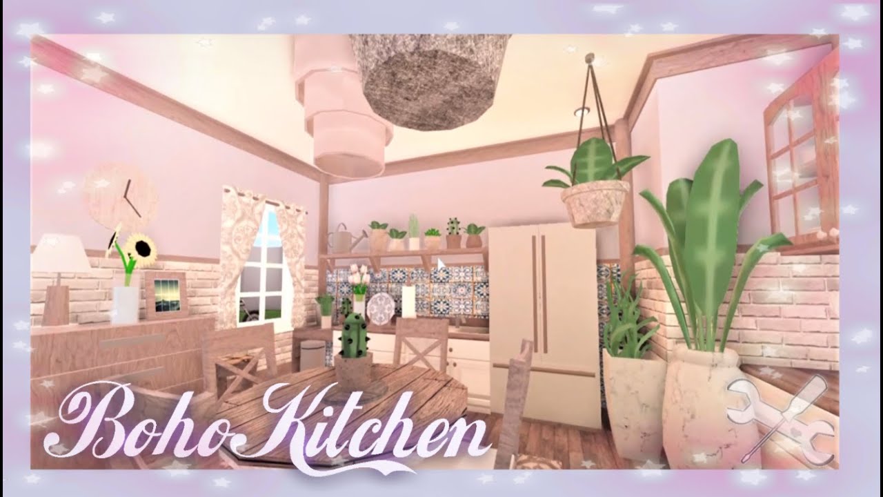 Bloxburg Speed Build Boho Kitchens Ideas Part 1 Youtube - aesthetic roblox bloxburg kitchen