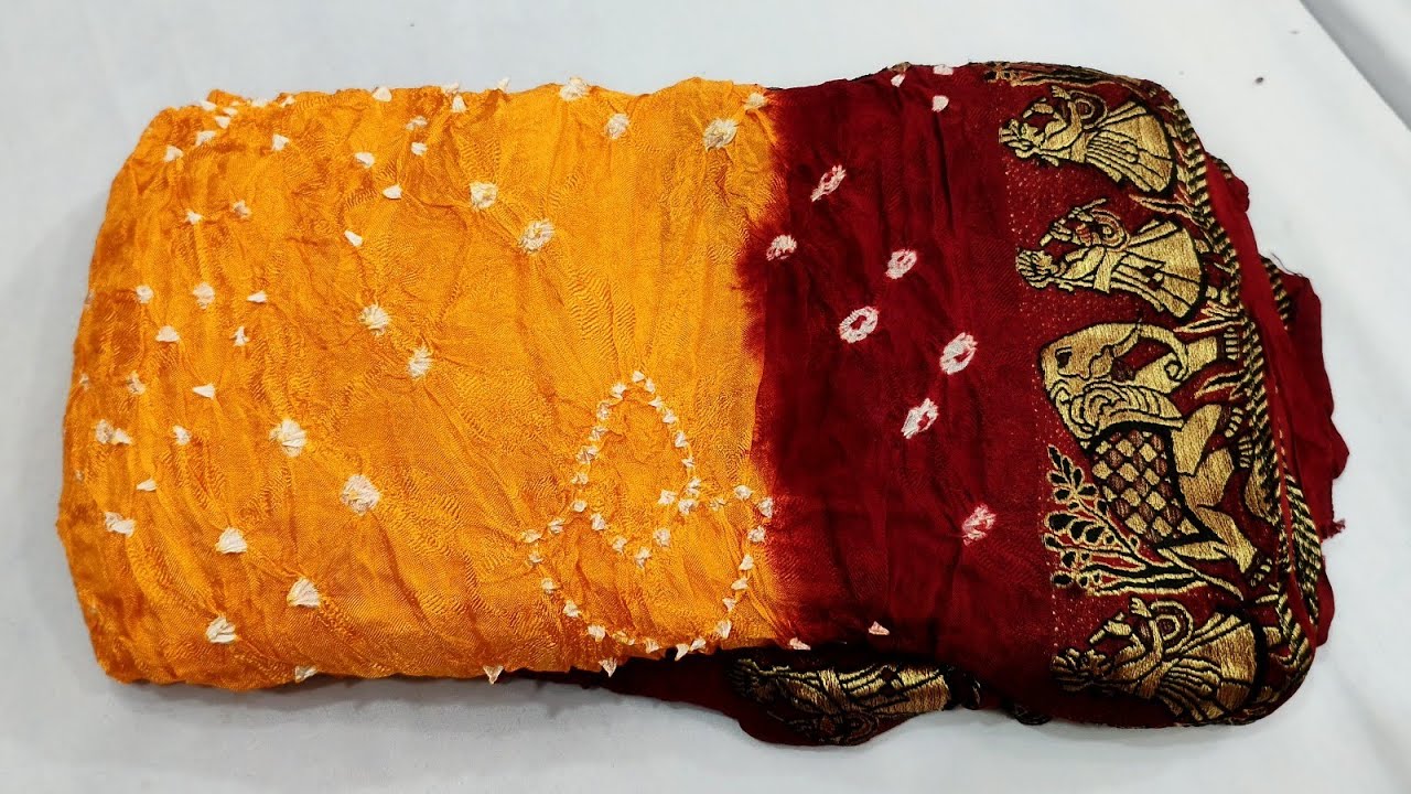 New colors in pure original bandhej sarees प्योर बंधेज साड़ी में नए कलर्स। घर बैठे 1 पीस भी मंगवाए