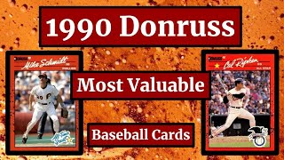 1990 Donruss Baseball Cards - 25 Most Valuable