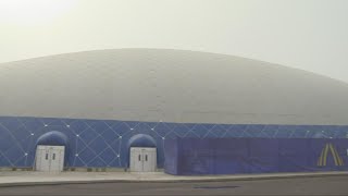 Canton&#39;s Hall of Fame Village holds ribbon cutting for largest inflatable dome in the country