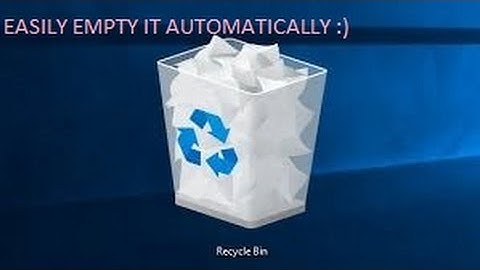how to easily schedule windows to empty recylcle bin automatically