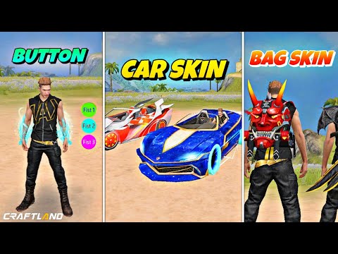 Make Fist, Vehicle & Bag Skin Button in Freefire Craftland | SacSo