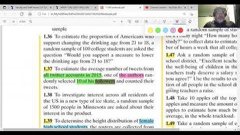 1.2 – Sampling From a Population, Video 2: Examples